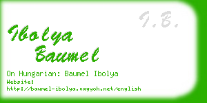 ibolya baumel business card